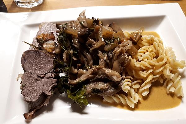 Saddle Of Venison in Salt Crust with Wild Mushroom Goulash
