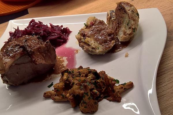 Saddle Of Wild Boar with Red Wine, Madeira and Balsamic Sauce