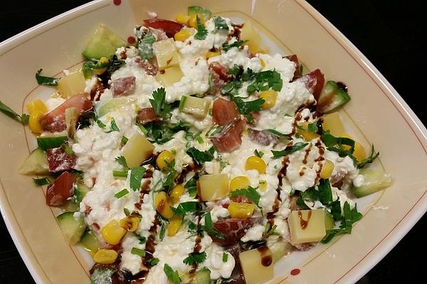 Salad with Grainy Cream Cheese