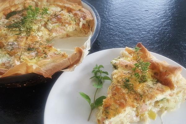 Salmon and Leek Quiche