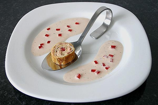 Salmon – Crepe – Praline Rolls