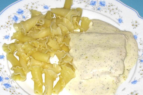 Salmon Fillet in Herb Cream Sauce