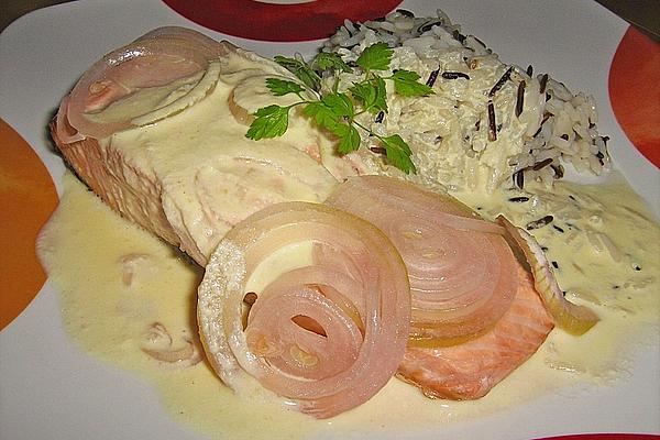 Salmon Fillet with Honey Mustard Sauce