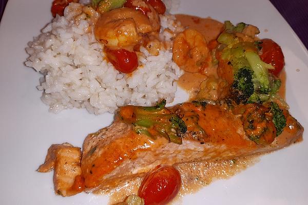 Salmon in Cream Cheese Sauce