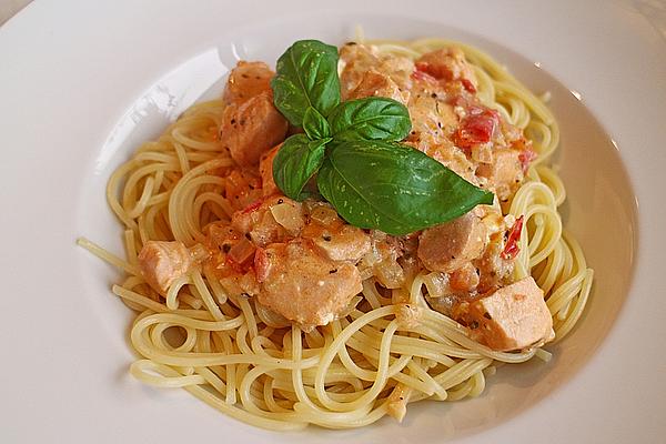 Salmon Sauce with Feta and Cocktail Tomatoes