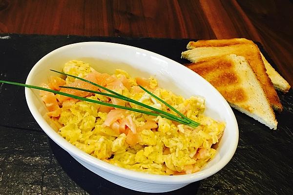 Salmon Skin with Scrambled Eggs