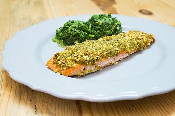 Salmon with Almond Crust