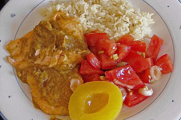 Salmon with Mango and Apricots