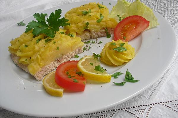 Salmon with Potato Topping