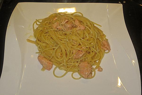 Salmon with Spaghetti