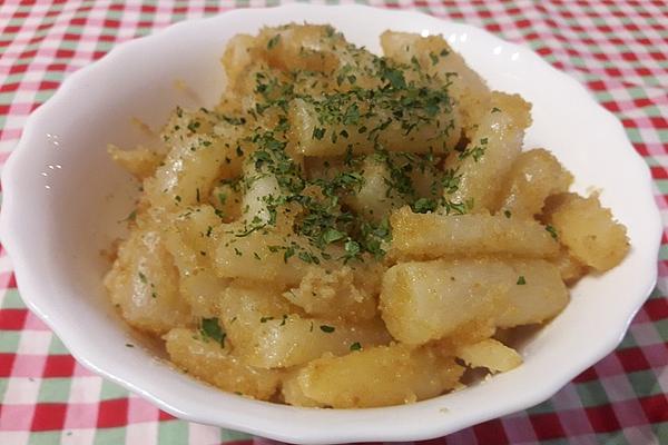 Salsify in Brown Butter with Breadcrumbs