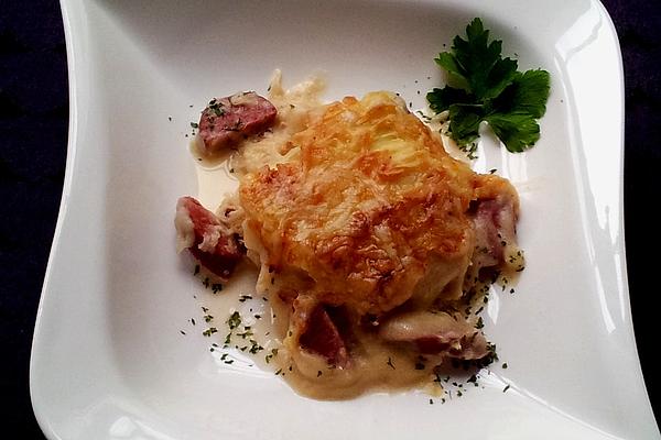 Sauerkraut Casserole with Cabanossi