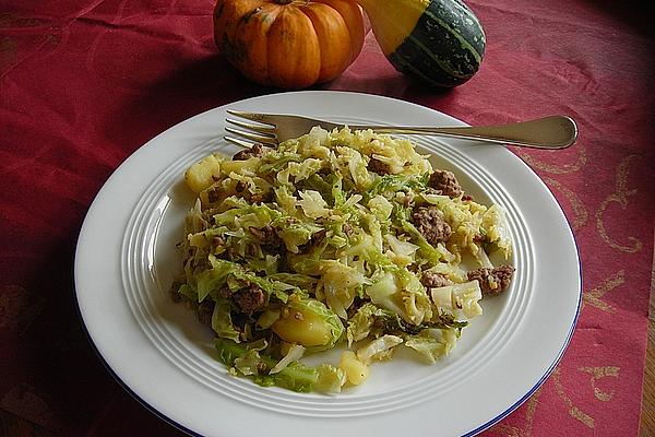 Savoy Cabbage Mince Pan