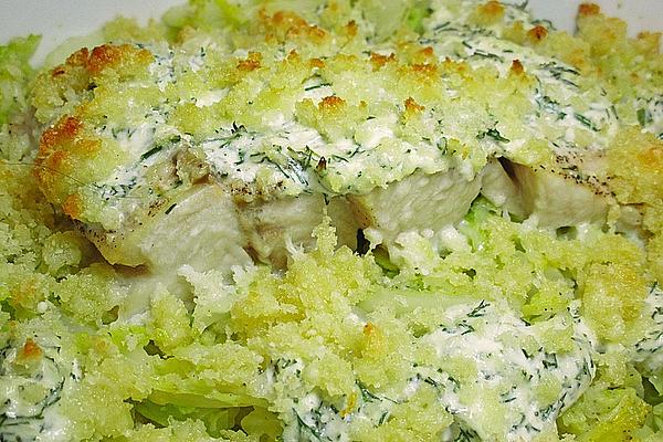 Savoy Cabbage – Salmon – Gratin