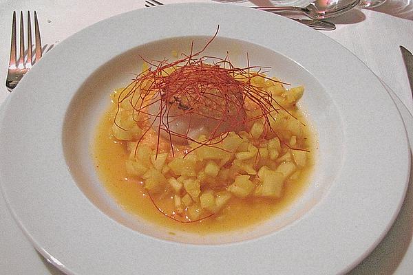 Scallops on Curry Cream