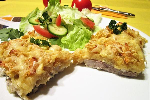Schnitzel Gratinated from Tube