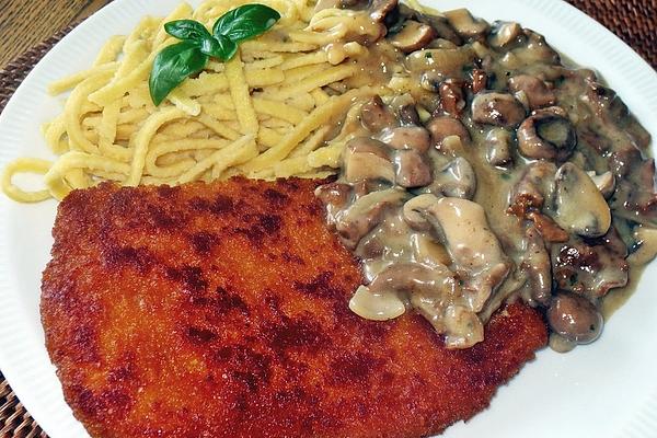 Schnitzel with Mushroom Sauce