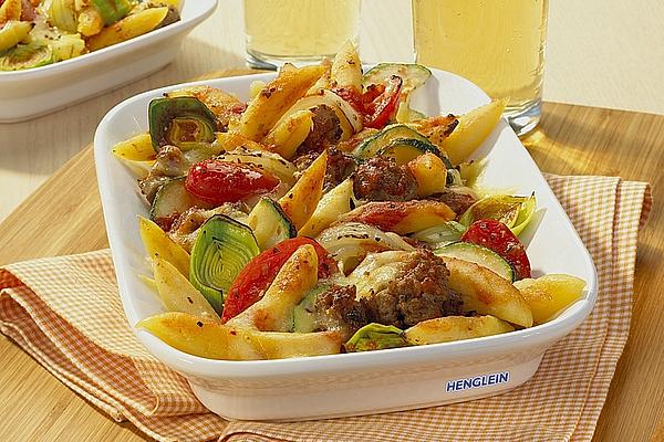 Schupfnudel – Minced Meat – Casserole with Vegetables