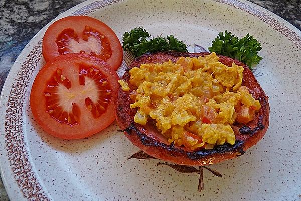 Scrambled Eggs in Sausage Basket