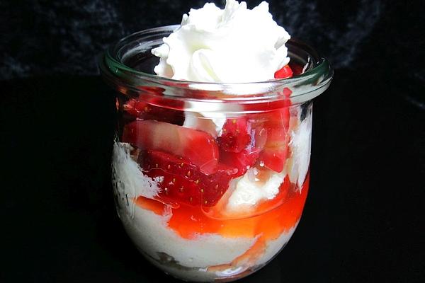 Semolina Flammeri with Tipsy Strawberries