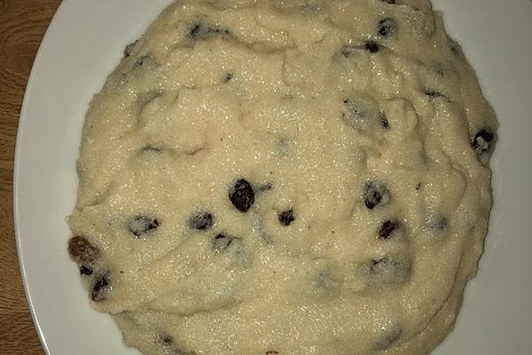 Semolina Porridge with Vanilla Rum Raisins