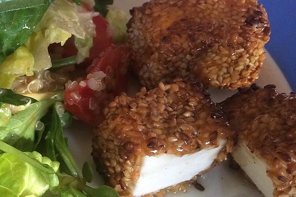 Sheep Cheese in Sesame Coating