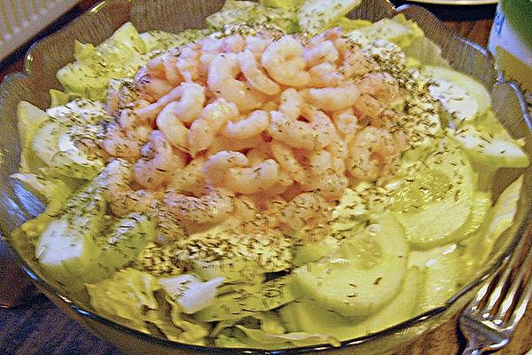 Shrimp Salad with Cucumber and Dill Cream Sauce