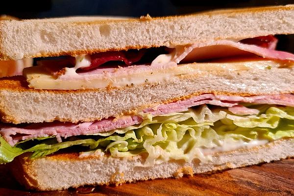 Simple Club Sandwich with Chicken Breast