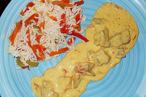 Sliced ​​meat in Hollandaise Sauce