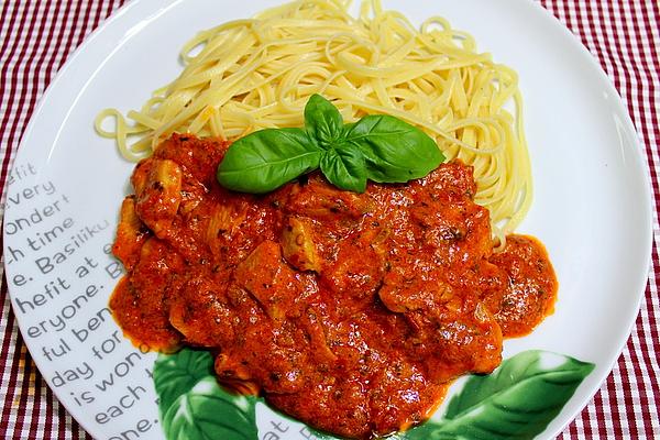 Sliced ​​meat with Ajvar