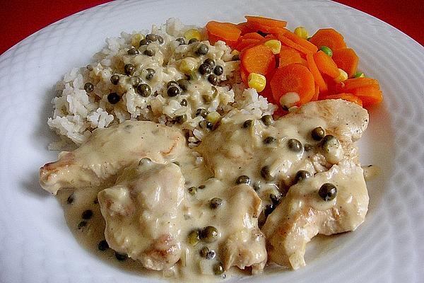 Sliced ​​turkey in Cognac – Pepper – Cream