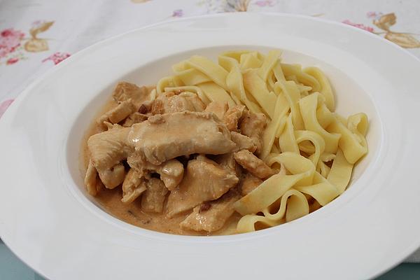 Sliced ​​turkey Jäger Style