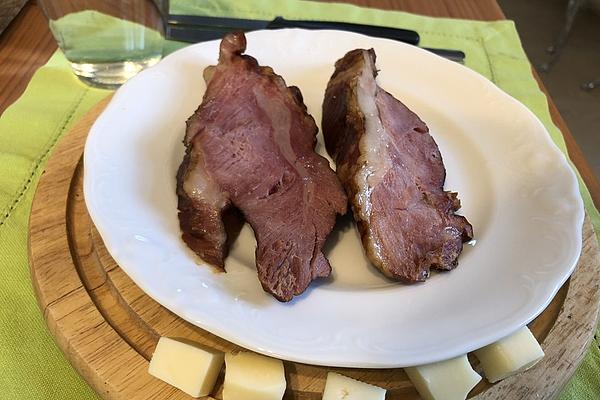 Smoked Smoked Meat in Broth with Spaetzle and Potato Salad