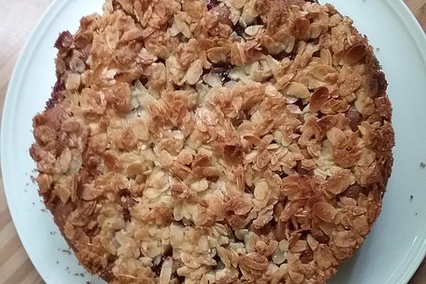 Sour Cherry Cake with Almonds &amp; Marzipan