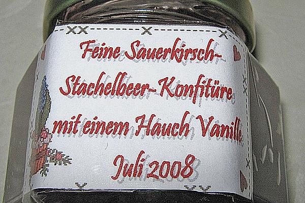 Sour Cherry – Gooseberry – Jam with Vanilla