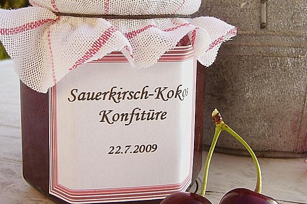 Sour Cherry Jam with Coconut