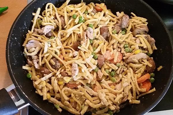 Spaetzle and Vegetable Pan