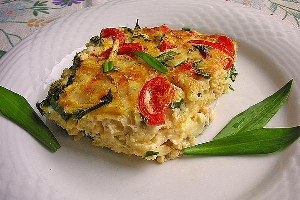 Spaetzle Frittata with Wild Garlic
