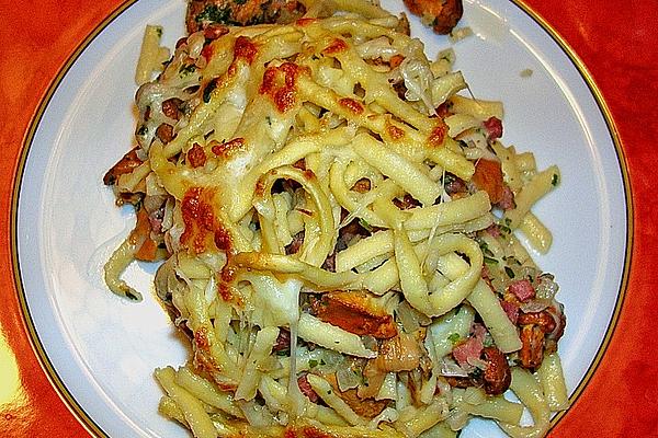 Spaetzle Gratin with Chanterelles