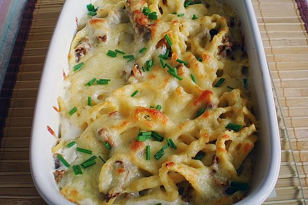 Spaetzle – Gratin with Chanterelles