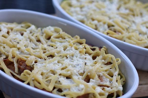 Spaetzle – Gratin with Turkey Strips