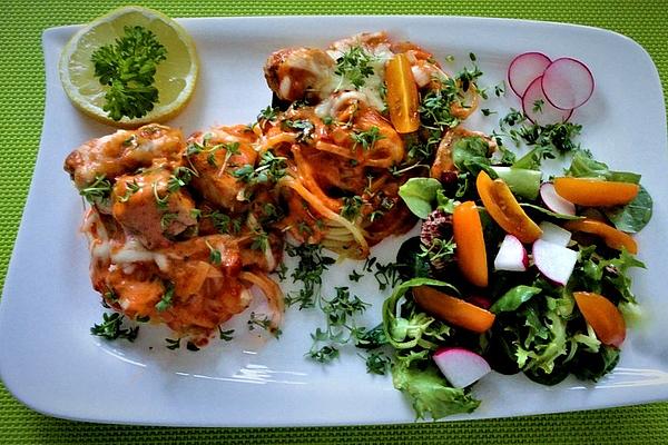 Spagetti – Salmon – Gratin from Tray