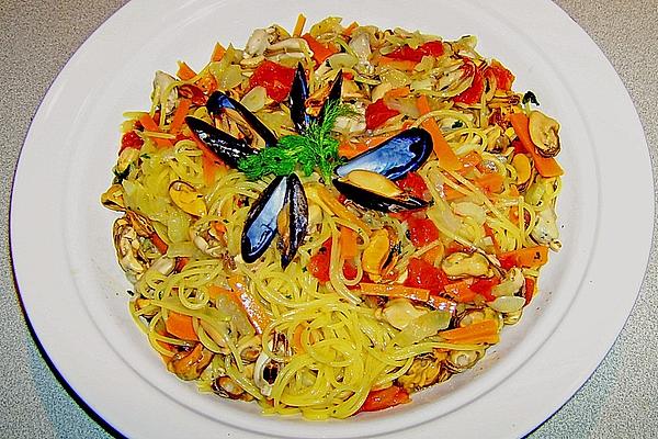 Spaghetti from Mussel Broth