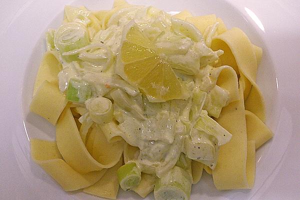 Spaghetti À La Leek – Crème Fraîche