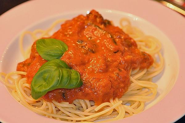 Spaghetti Napoli with Black Olives and Capers