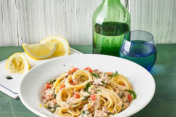 Spaghetti with Lemon and Tuna Sauce