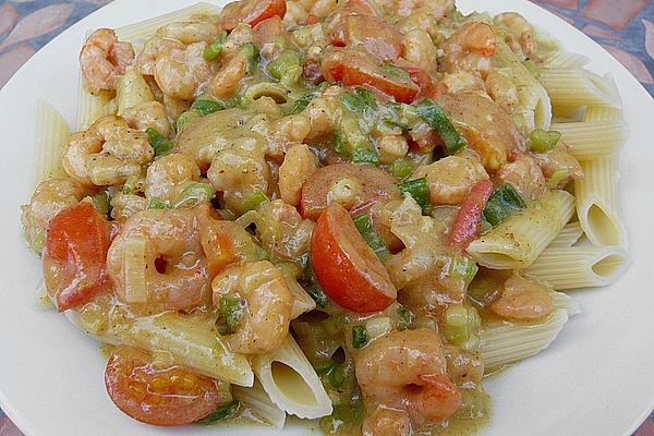 Spaghetti with Prawns – Coconut Sauce