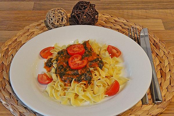 Spaghetti with Spinach and Mozzarella