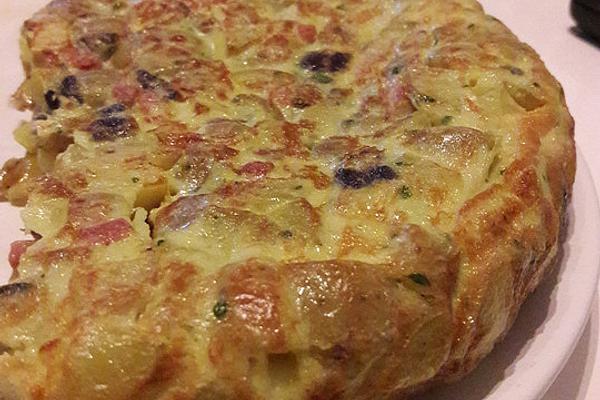 Spanish Tortilla with Diced Ham