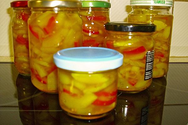 Spicy, Canned Zucchini Salad